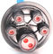 Dome mechanical  fiber optic splice closure. 1 big round (dual hole) port+4 small round ports max for 6 ca